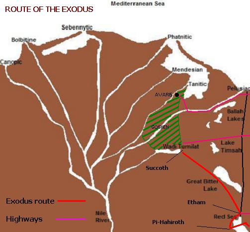 Route of the Exodus