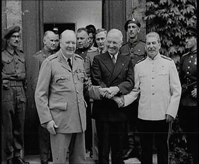 Churchill, Truman, and Stalin at Potsdam