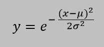 Formula for Gaussian function